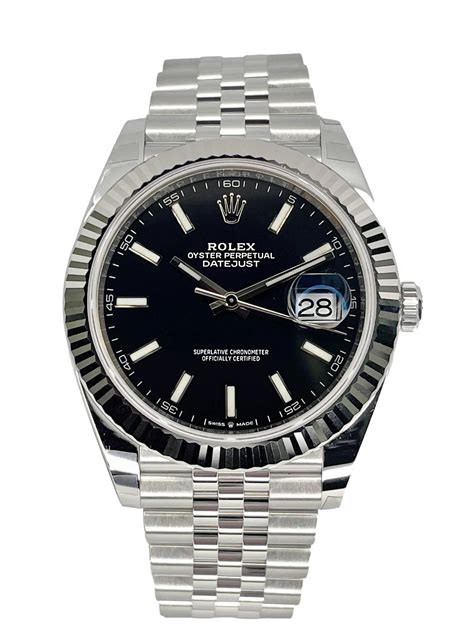 rolex datejust black dial 41mm